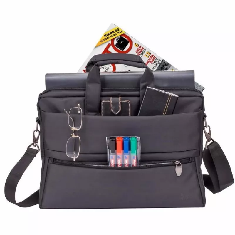 Mala de tiracolo Rivacase 8630 39,6 cm (15,6 polegadas) preto