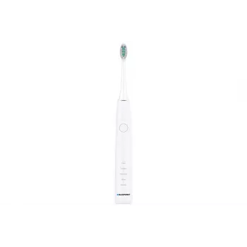 Escova de dentes elétrica sónica BLAUPUNKT DTS201WH – compacta, branca, cabeça de escova oval, modo sensível, temporizador de 2 minutos, bateria de 5V incorporada