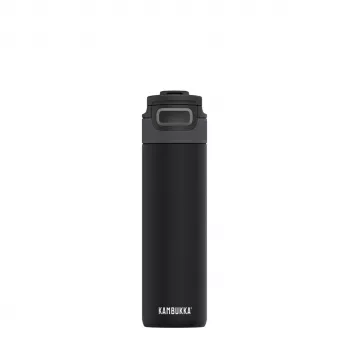 Garrafa isotérmica Kambukka ELTON 600 ml — preto, aço inoxidável de parede dupla, isolamento a vácuo, à prova de fugas
