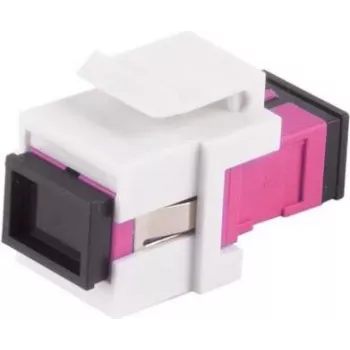 Conector keystone de fibra ótica ShiverPeaks SC-SC simplex violeta