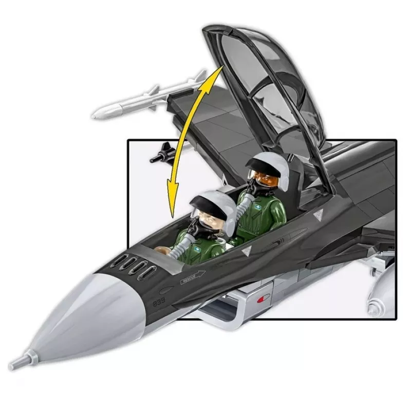 Conjunto de construção Cobi F-16D Fighting Falcon, 436 peças, escala não indicada