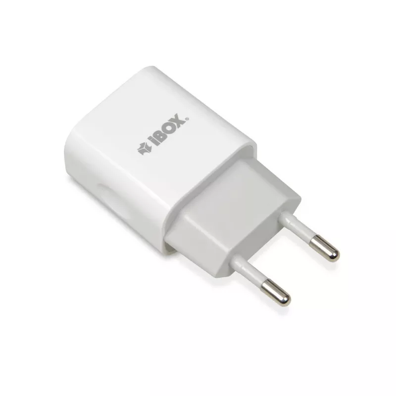 Carregador de interior AC IBOX C-35 Universal branco — 5 V máx., 0,3 A entrada, 1 A saída USB