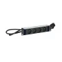 Régua de tomadas Logon POWER STRIP 10 polegadas – 4FACH – ACABAMENTO EM ALUMÍNIO – CABO 2M