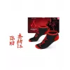 Meias curtas Good Loot Assassin's Creed Shadows preto-vermelho