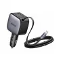 Carregador de automóvel UGREEN Nexode EC603 90W 3-em-1 com 1x USB-C, 1x USB-A e cabo USB-C retrátil de 70 cm, QC 3.0 PD 3.0