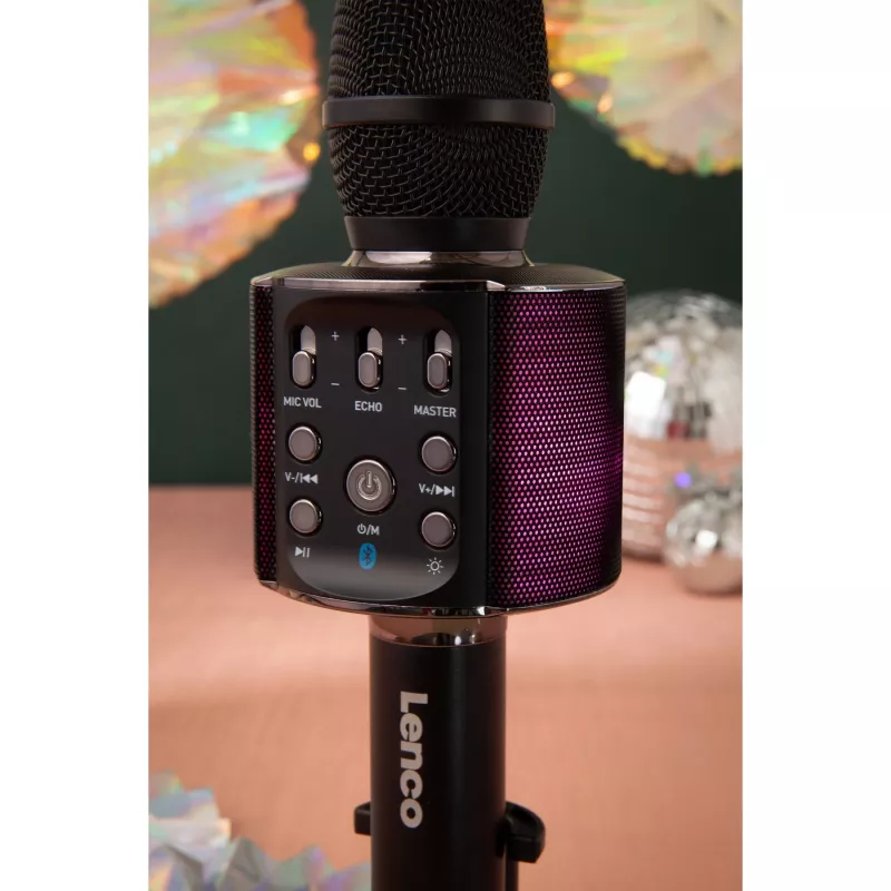 Microfone de karaoke LENCO BMC-090, preto