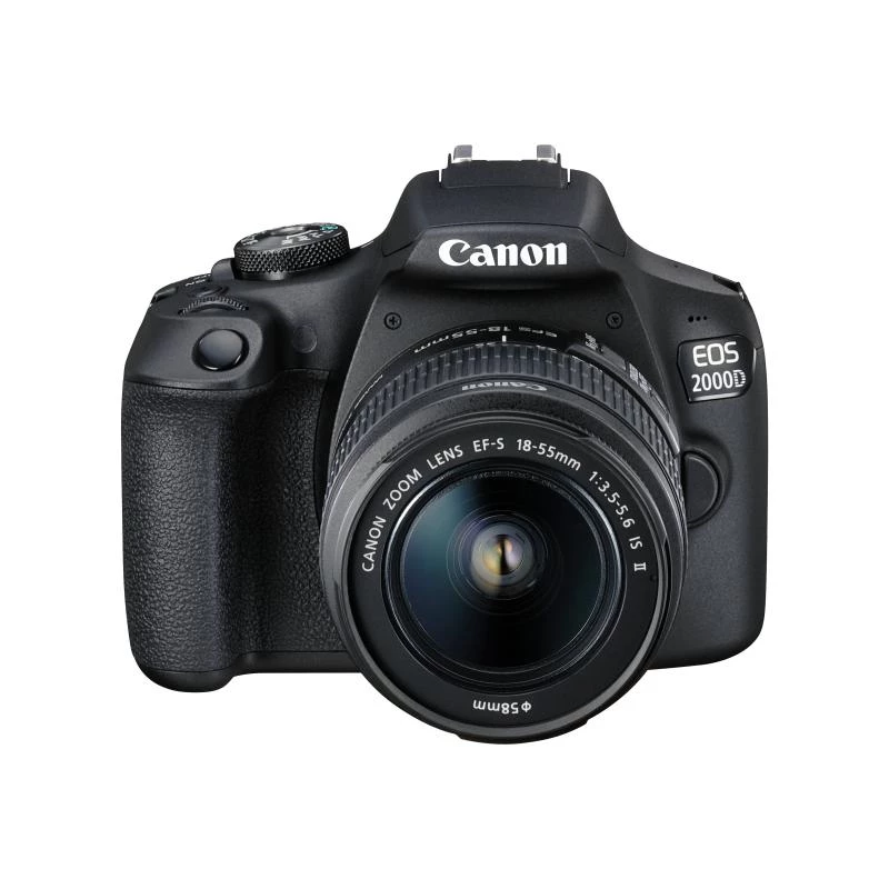 Canon EOS 2000D BK 18-55 IS II EU26 kit de câmara DSLR 24,1 MP CMOS 6000 x 4000 píxeis preto