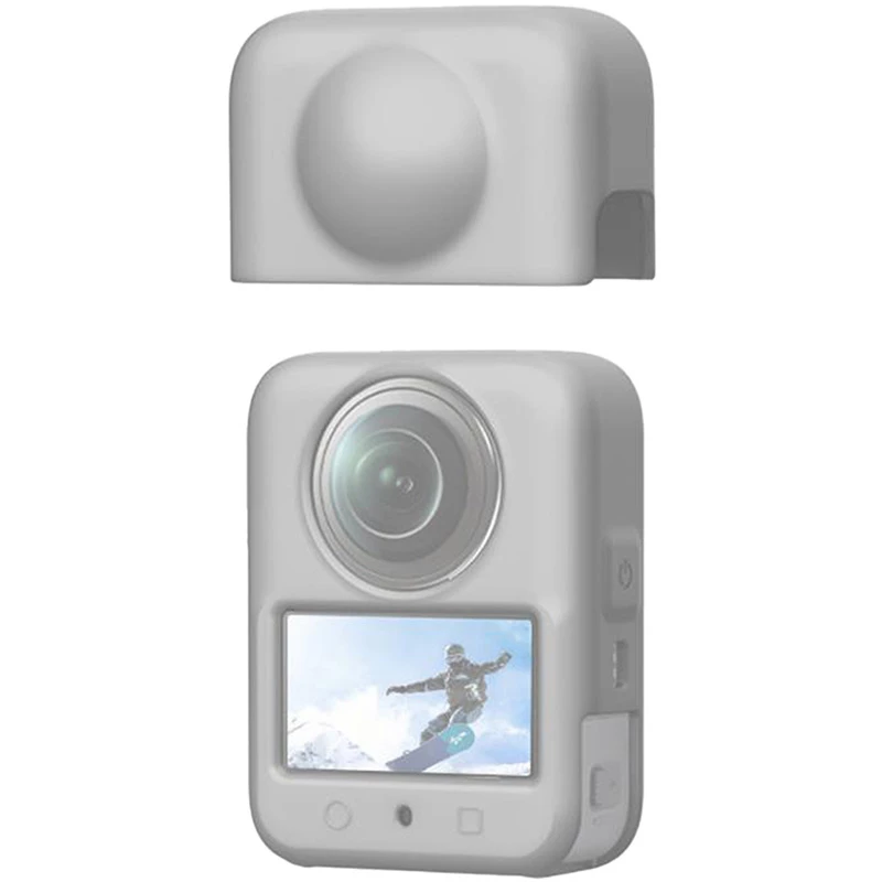 Capa de silicone com proteção de objetiva PULUZ DJI Osmo 360 (cinzento)