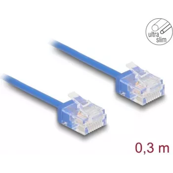 Cabo de rede DeLOCK RJ45 Cat.6 UTP 0,3 m azul
