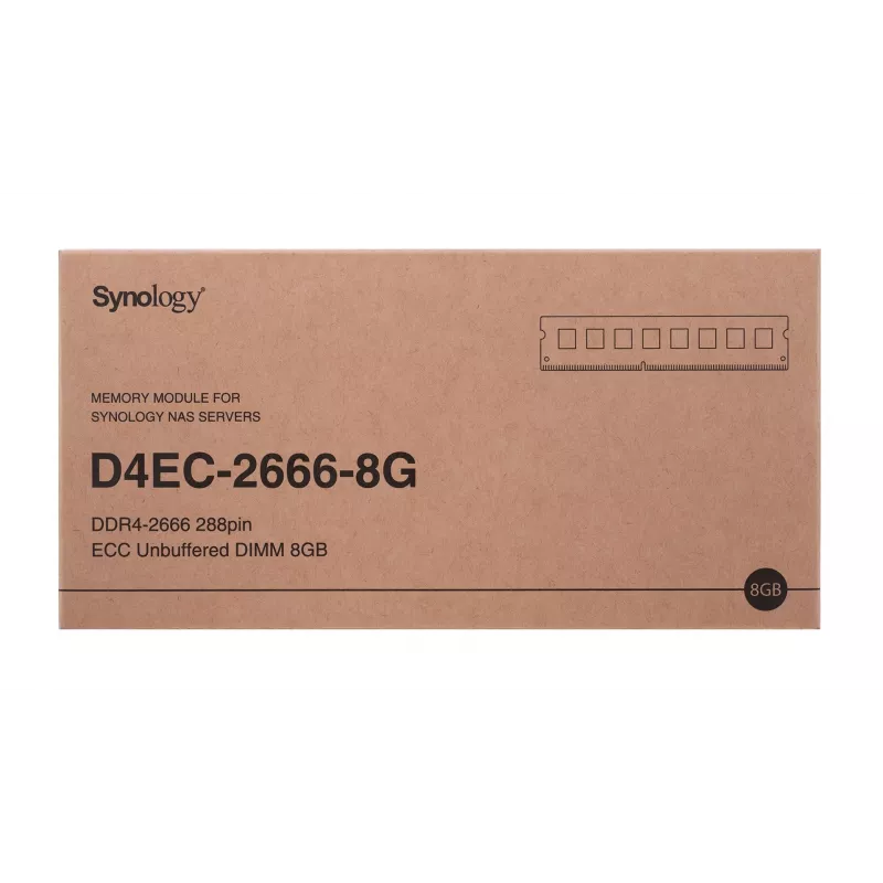 Synology - DDR4 - módulo - 8 GB - DIMM 288-PIN - 2666 MHz / PC4-21300 1.2 V sem buffer ECC