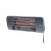 Aquecedor elétrico de quartzo SUNRED LUG-2000W — 2000 W, elemento de vidro de quartzo, para exterior, montagem na parede, IP24, preto