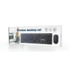Gembird KBS-WCH-04 Conjunto de secretária sem fios (teclado + rato), preto, layout US