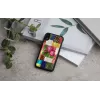 Capa para telemóvel iKins para iPhone XR — padrão de flores de cerejeira, preta
