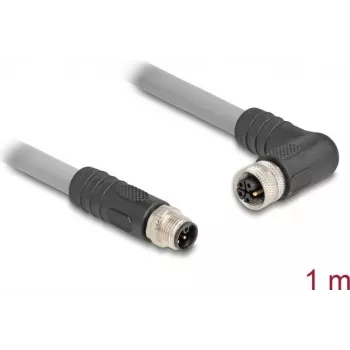 Cabo sensor/atuador DeLOCK 80542 1 m RST M12 cinzento