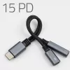 Adaptador 2 em 1 USB-C para USB-C e jack de 3,5 mm PD 15W