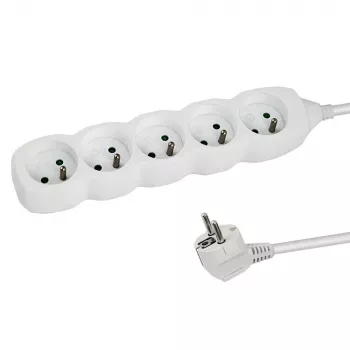 Extensão elétrica ESPERANZA ELK207W — cabo de 1,5 m, 5 tomadas tipo E, interior, 220–250 V