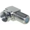 Adaptador angular F ShiverPeaks 85210 – ficha F para conector fêmea F adaptador coaxial em ângulo reto