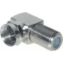 Adaptador angular F ShiverPeaks 85210 – ficha F para conector fêmea F adaptador coaxial em ângulo reto