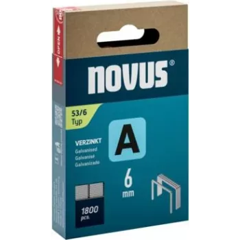 Agrafos NOVUS Tipo A 53, 6 mm de comprimento, embalagem de 1800 unid. (para agrafadores da série A)