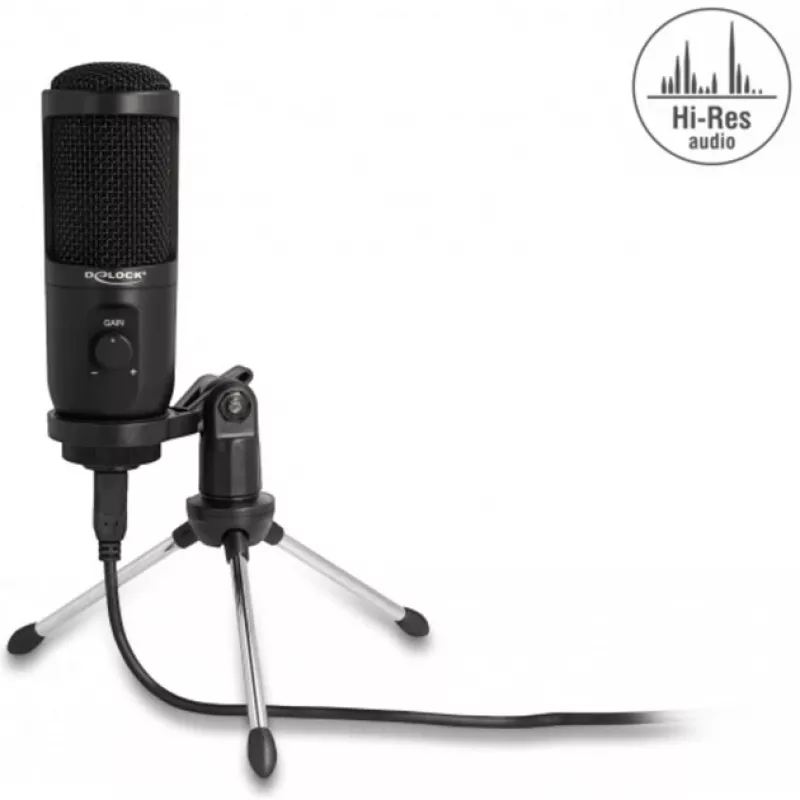 Delock - Microfone - USB - preto (66832)