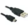 Cabo USB DeLOCK 82273 USB 2.0 1 m USB A Mini-USB B preto