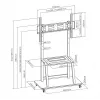 Sbox FS-1035 suporte de chão fixo para TV, 37-100 polegadas, até 150 kg, VESA 800x600