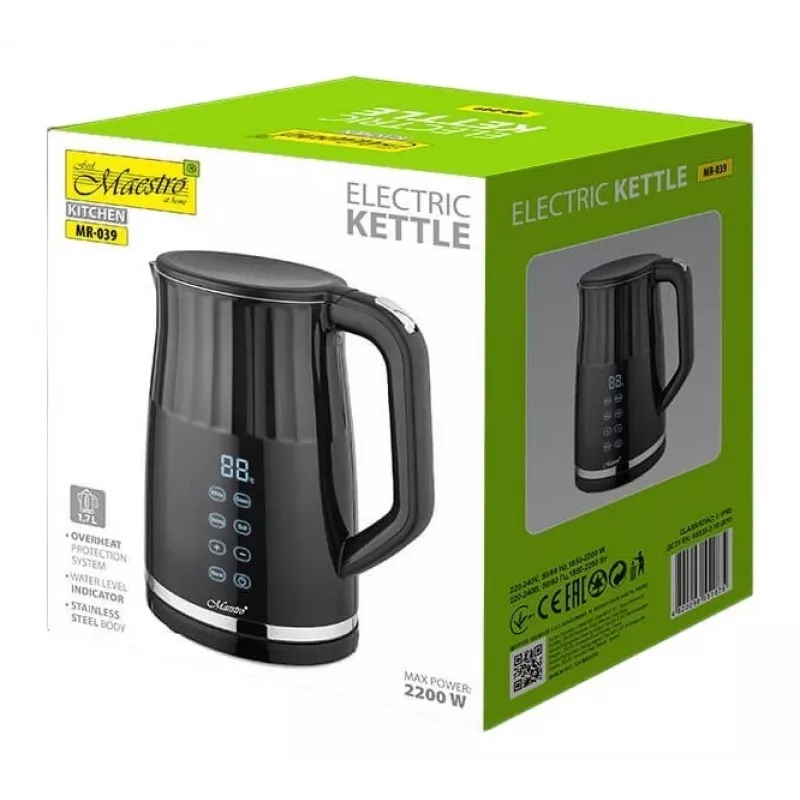 Maestro MR-039 chaleira elétrica, 1,7 L, 2200 W