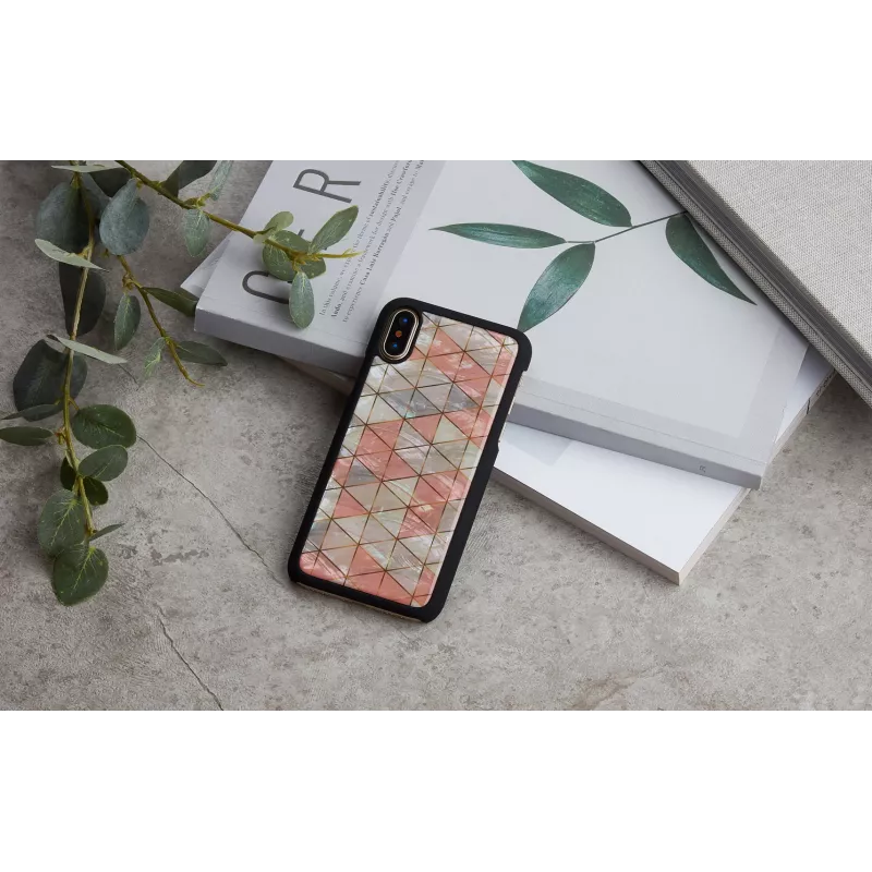 Capa de proteção iKins para iPhone XS / iPhone X, padrão losango, preto