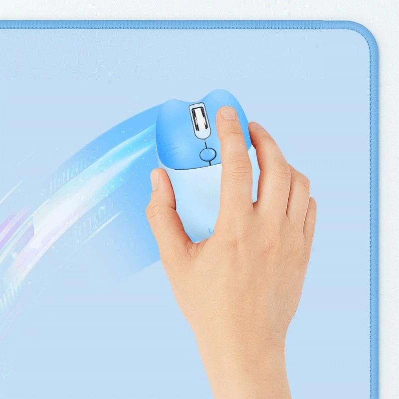 Tapete de secretária XXL para rato e teclado, azul