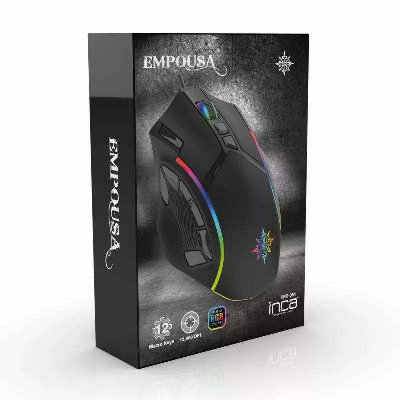 Rato gaming Inca IMG-351 USB Type-A ótico para destro