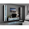 Suporte de TV cama meble VIGO NEW 30/180/40, 1800×400×300 mm, tampo superior preto, estrutura em aglomerado