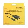 Adaptador de cabo de vídeo DeLOCK 85263 USB Type-C para VGA 3m preto