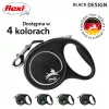 Treia Flexi Black Design L 5 m com mecanismo retrátil para cão