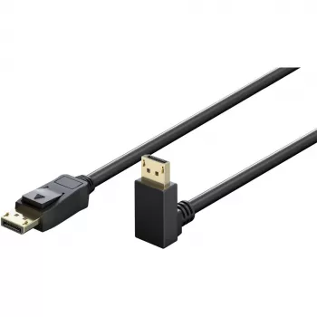 Goobay cabo DisplayPort angular a 90°, DisplayPort 2.0/2.1, 54 Gbit/s, 8K 144 Hz, 2 m