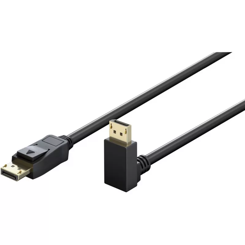 Goobay cabo DisplayPort angular a 90°, DisplayPort 2.0/2.1, 54 Gbit/s, 8K 144 Hz, 2 m