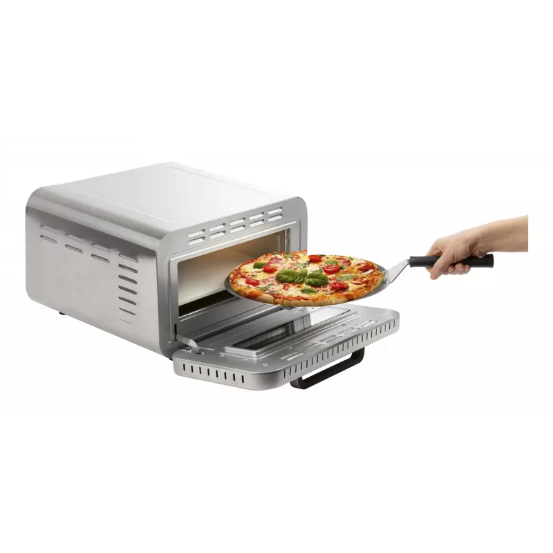 Máquina de pizza ProfiCook PC-PO 1323 – Forno de pizza de bancada, 1 pizza, 2100 W, aço inoxidável, temporizador digital