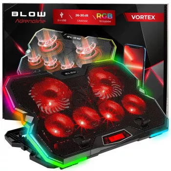 Base de arrefecimento para portátil 6 FAN VORTEX RGB