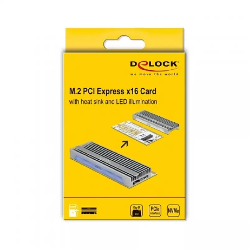 Placa PCI Express x16 DeLOCK 90566 NVMe M.2 Key M