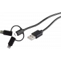 Cabo USB ShiverPeaks BS14-15025 1 m USB-A Micro-USB B preto