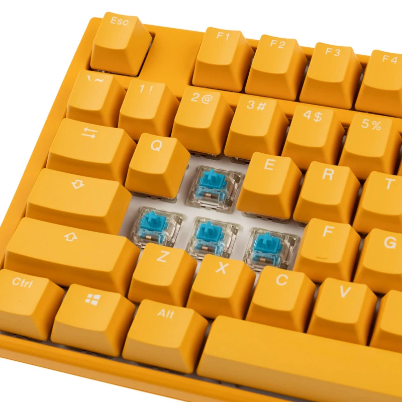 Ducky One 3 teclado Gaming amarelo, RGB-LED - MX-Blau (US)