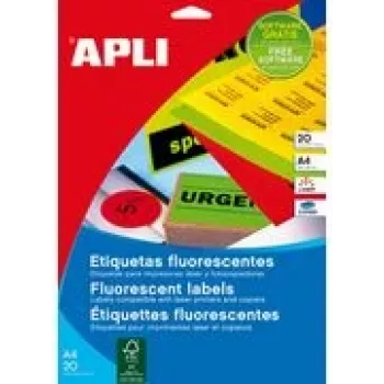 Etiquetas adesivas agipa Etiquetas de endereço 99,1 x 67,7 mm amarelo néon com margem cantos arredondados adesão permanente – 1 unid.
