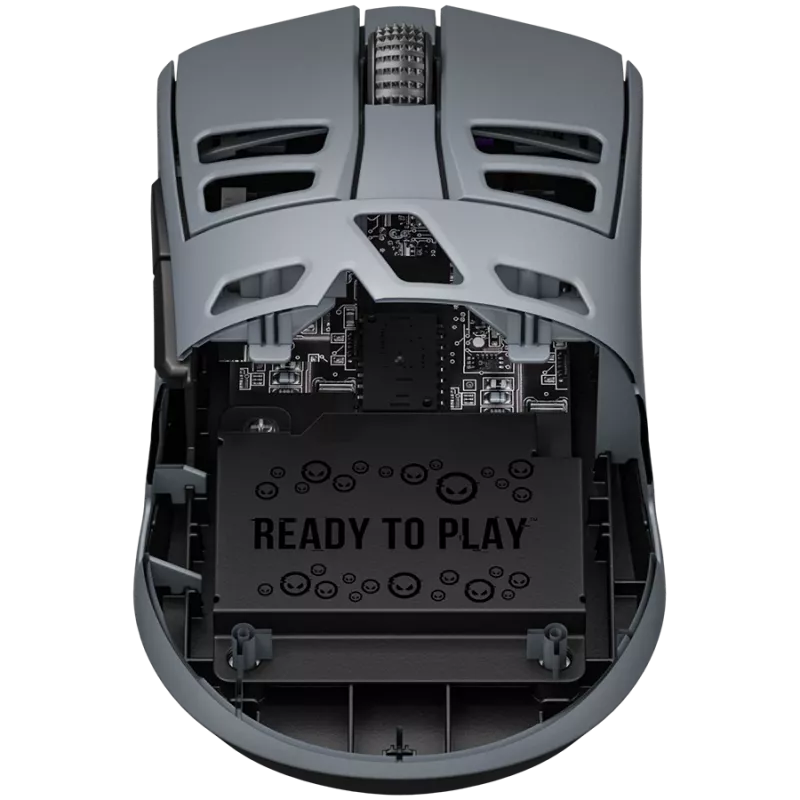 Rato gaming sem fios LORGAR MSE90W, liga de magnésio Elite, cinzento escuro