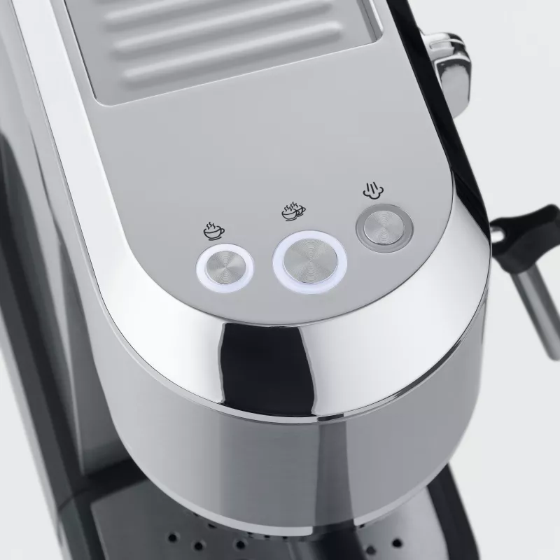 Máquina de café expresso SEVERIN Newspresa KA 5997 — semiautomática, depósito de água de 1 l, 1350 W, café moído, preto/aço inoxidável escovado/cromado