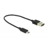 Cabo USB DeLOCK 84804 USB 2.0 0,2 m USB A Micro-USB B preto