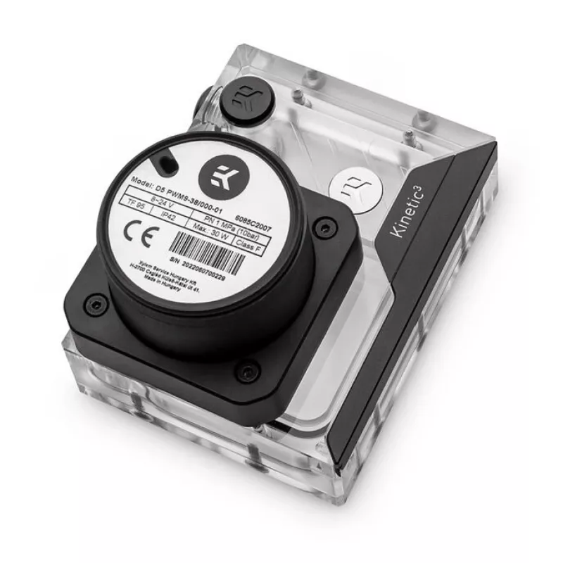EK Water Blocks EK-Quantum Kinetic3 FLT D5 PWM combinação de reservatório e bomba - 92mm, D-RGB, acrílico
