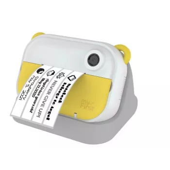 Câmara digital infantil Xrec myFirst Insta Wi, modelo FC2402SA-YW01, para crianças a partir dos 3 anos, 232 g, cinzento/branco/amarelo