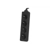 Extensão de energia Lanberg PS0-04E-0100-IEC-BK 1 m 4 tomadas AC interior preto