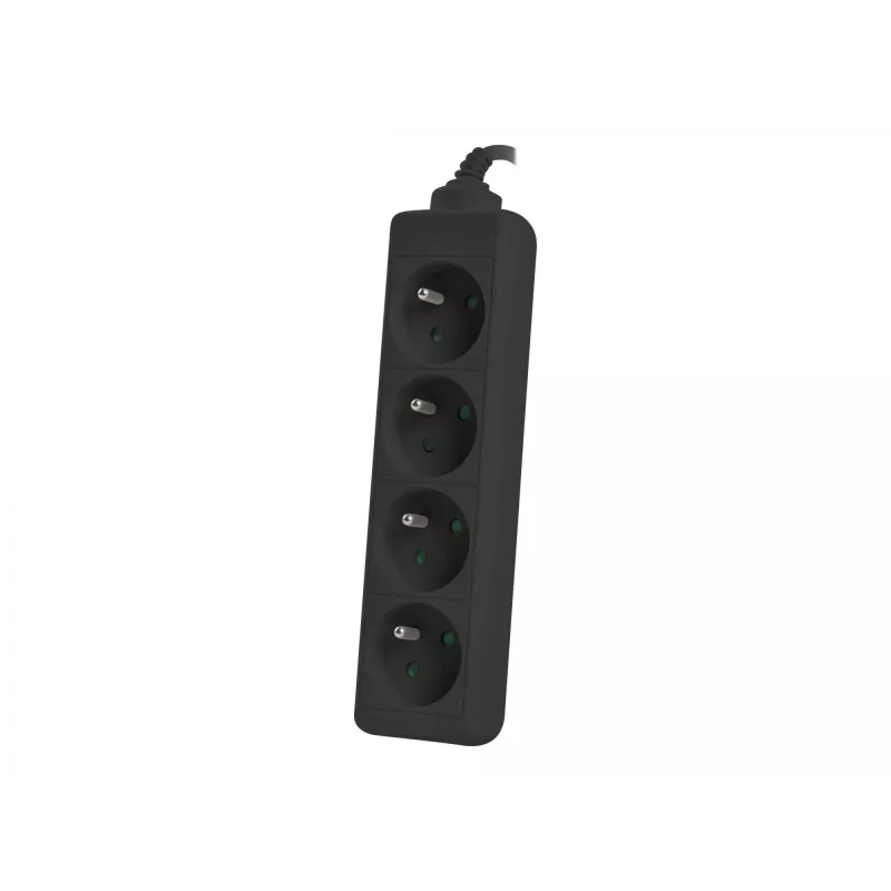 Extensão de energia Lanberg PS0-04E-0100-IEC-BK 1 m 4 tomadas AC interior preto