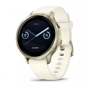 Smartwatch GARMIN Venu 4, caixa dourada de 41 mm, AMOLED de 1,2 polegadas 390×390, GPS, Wi‑Fi, 5 ATM, bateria de 10 dias