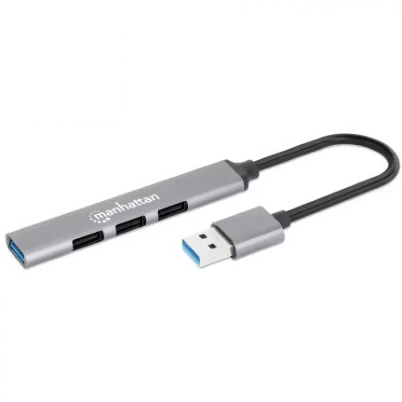 Hub Manhattan USB-A 4 portas, 4x portas USB-A (1x 5 Gbps USB 3.2 Gen1…
